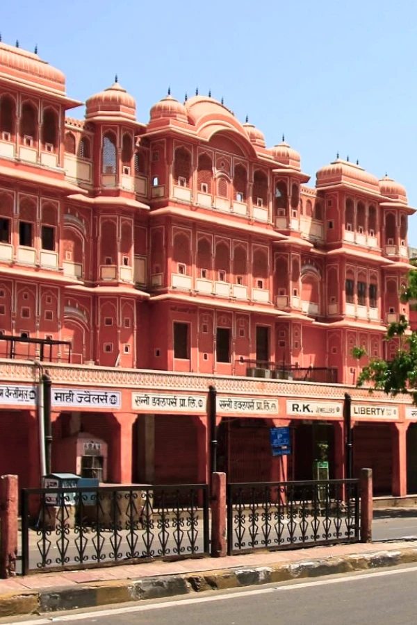 architecture pink city buildings