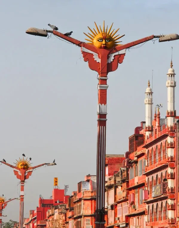 old light pole pink city jaipur